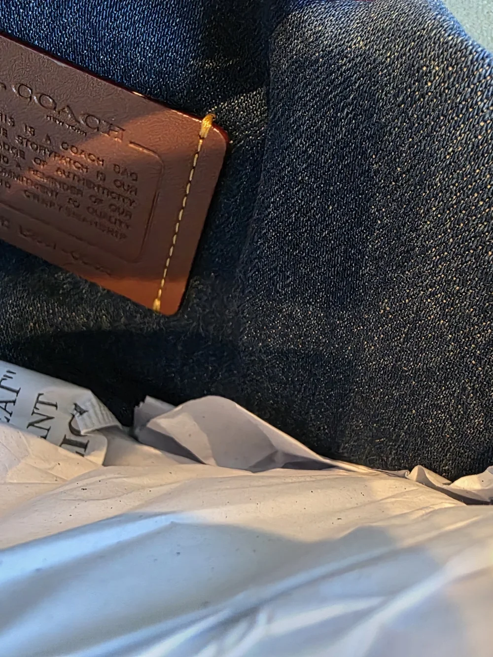 Coach Quilted Denim  Tabby 26 Shoulder Bag with Gold 'C' Hardware